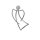 Metall Engel Applikation Edelstahl