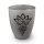 Urne Genesis Gravur Lotusblüte Silber mit Dekorring Silber 3mm