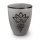 Urne Genesis Gravur Lotusblüte Silber mit Dekorring Schwarz 9mm