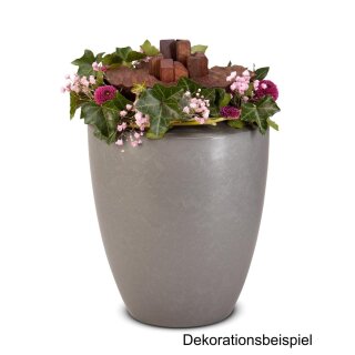 Biourne Blüte der Erinnerung Silber mit geschnitzter Blüte Nußbaum
