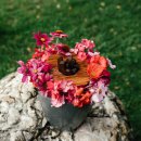 Biourne Bl&uuml;te der Erinnerung Silber mit geschnitzter Bl&uuml;te Nu&szlig;baum