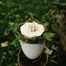 Biourne Bl&uuml;te der Erinnerung Wei&szlig; mit geschnitzter Bl&uuml;te Ahorn