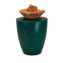 Biourne Bl&uuml;te der Erinnerung Gr&uuml;n mit geschnitzter Bl&uuml;te Eiche