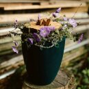 Biourne Bl&uuml;te der Erinnerung Gr&uuml;n mit geschnitzter Bl&uuml;te Eiche