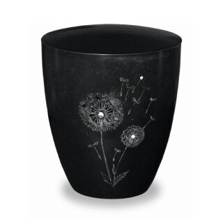 Urne Genesis Gravur "Silber" Pusteblume Schwarz Strassstein Standard