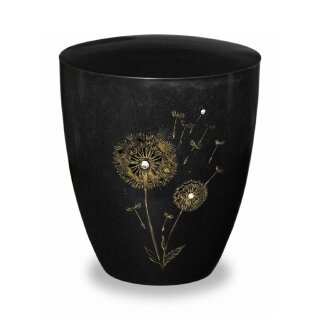 Urne Genesis Gravur "Gold" Pusteblume Schwarz Strasstein Standard