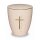 Urne Genesis Cremeweiß mit Applikation Kreuz Anthik