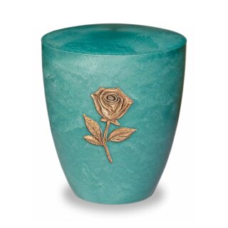 Urne Genesis Jade mit Applikation Rose