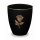 Urne Genesis Schwarz mit Applikation Rose