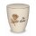 Urne Genesis Cremeweiß mit Applikation Rose und Gravur "In Liebe" Gold mit Dekorring Gold 3mm