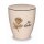 Urne Genesis Cremeweiß mit Applikation Rose und Gravur "In Liebe" Gold mit Dekorring Silber 3mm