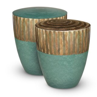 Urne Genesis Jade Design Blattsilber oxidiert
