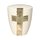 Urne Genesis Cremeweiß mit Design Kreuz