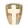 Urne Genesis Cremeweiß mit Design Kreuz umrahmt