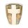 Urne Genesis Cremeweiß mit Design Kreuz umrahmt