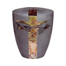Urne Genesis Gravur Hand to Hand und Design Kreuz