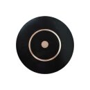 Urne Genesis Schwarz mit Design Rose und Deckel belegt